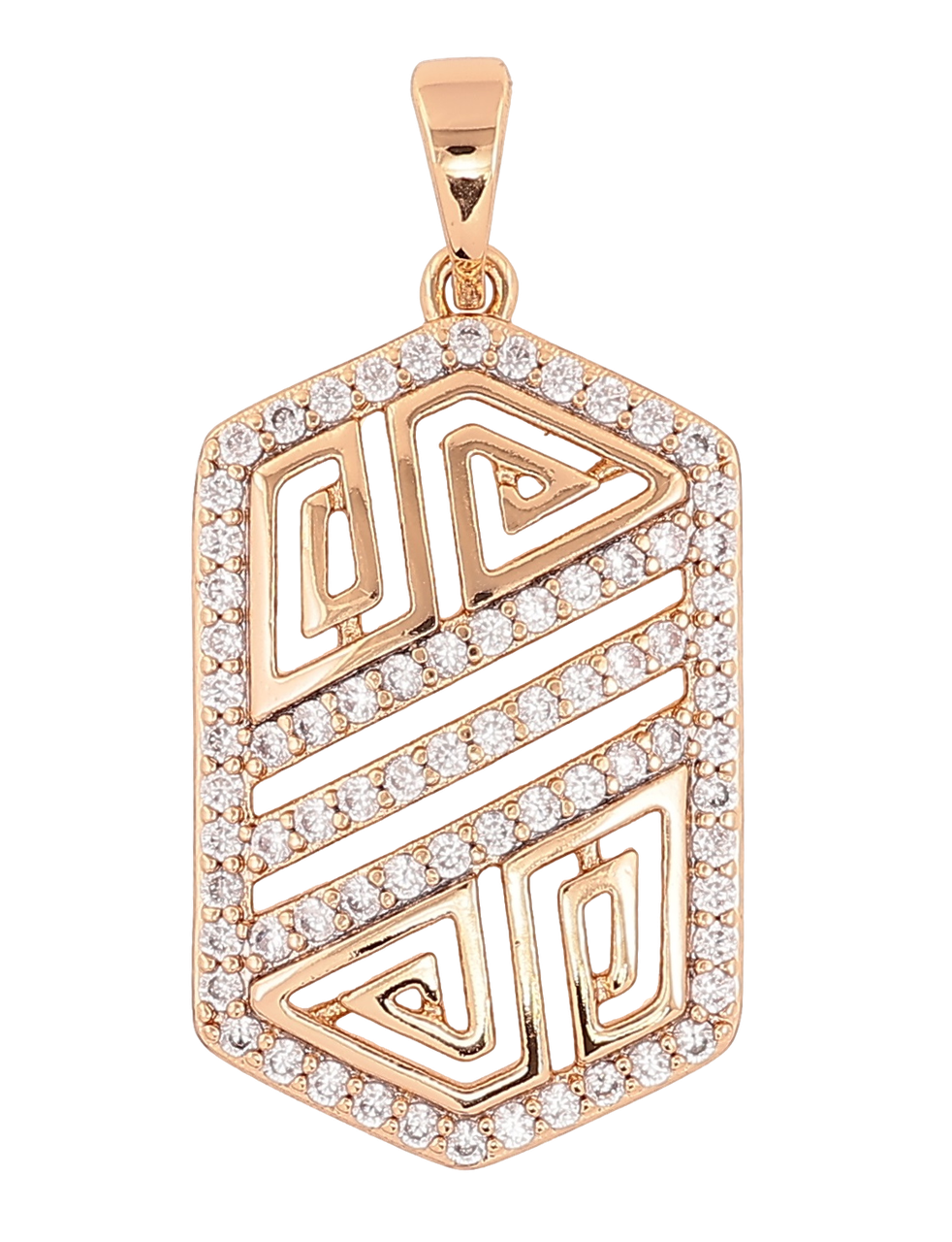Кулон Xuping Позолота 18K «Різьблений візерунок з цирконієм» для ланцюжка до 5мм