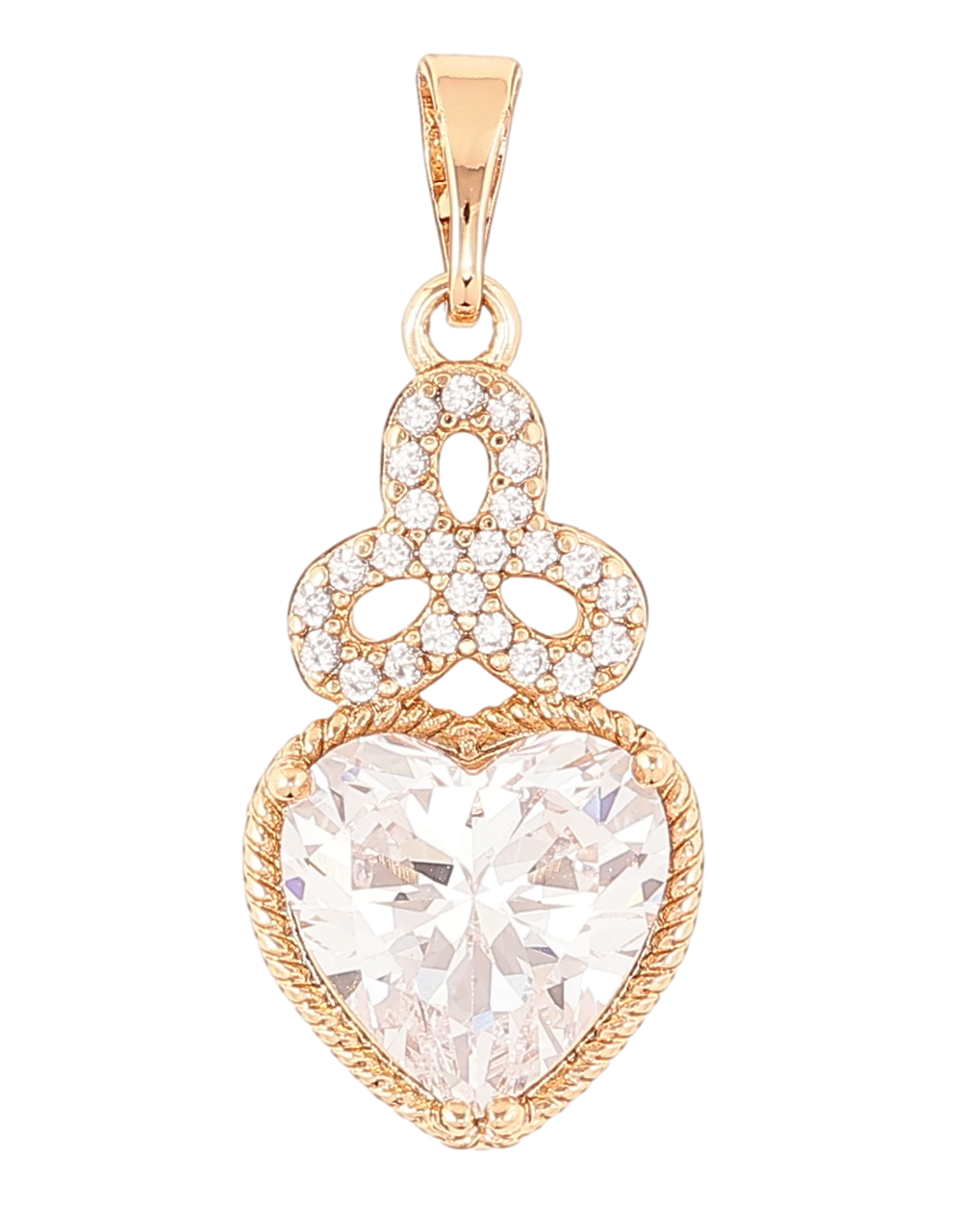 Кулон Xuping Позолота 18K «Кришталеве сердечко» для ланцюжка до 5мм