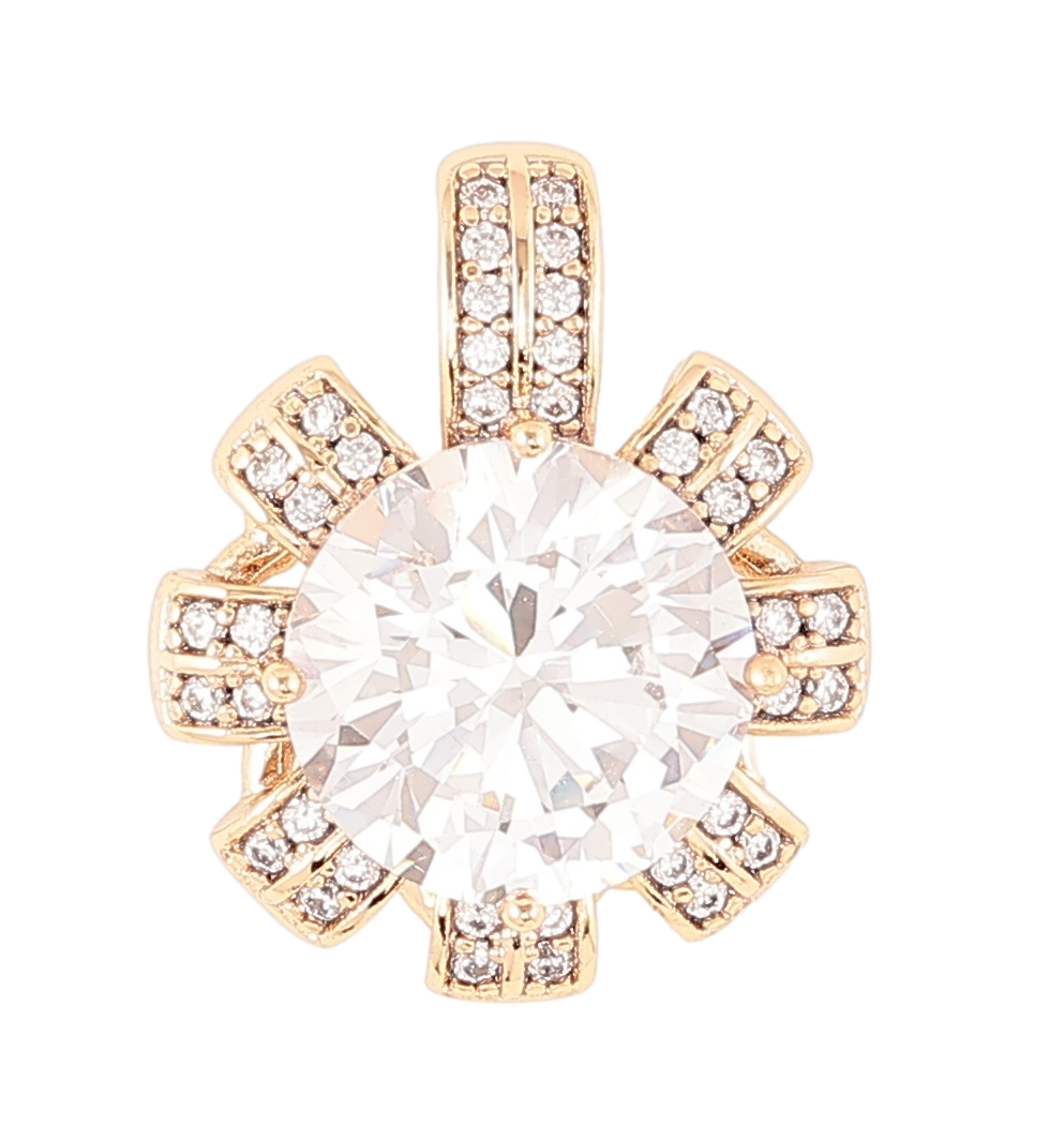 Кулон Xuping Позолота 18K «Кришталева квіточка» для ланцюжка до 5мм