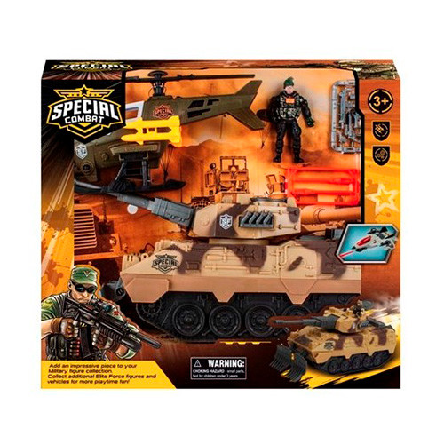Набір ігровий Special Combat військовий, танк, гелікоптер, солдат E3109-34, фото 1