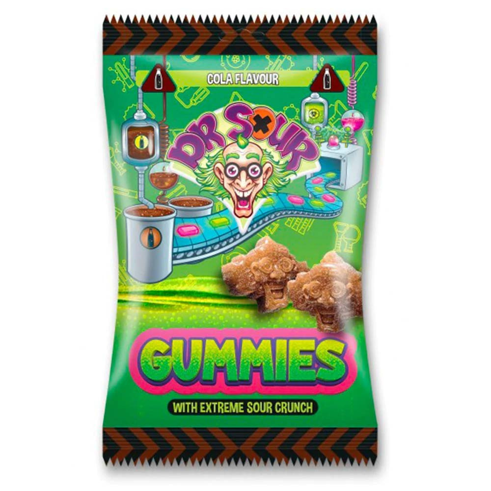 Кислі желейні цукерки Dr. Sour Gummies зі смаком коли 200 г