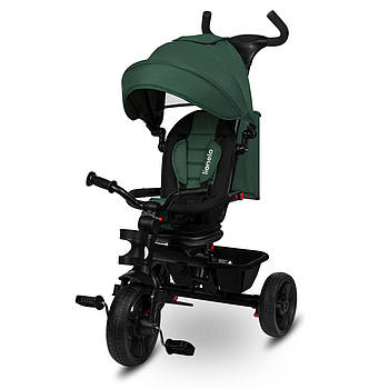 Велосипед триколісний дитячий з батьківською ручкою Lionelo Haari Green Emerald