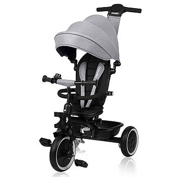 Велосипед триколісний дитячий з батьківською ручкою Lionelo Berry Grey Stone Сірий
