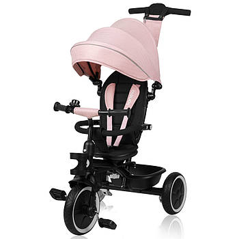 Велосипед триколісний дитячий з батьківською ручкою Lionelo Berry Pink Rose Рожевий