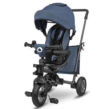 Велосипед триколісний дитячий з батьківською ручкою Lionelo Tris Jeans Синій