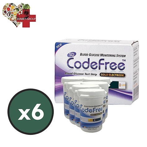 Тест-смужки SD CodeFree 300 шт. в 12 флаконах по 25 шт. в пакованні, фото 1