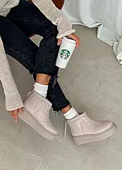 Черевики жіночі уги Цвіт моко натуральна шкіра.