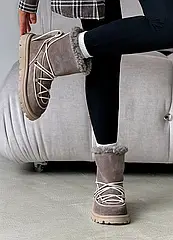 Уги жіночі сіра замша тм SOLLORINI розміри 36-40