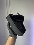 Уги жіночі Ugg Funkette Slipper Platform Black чорний замшеві короткі стильні капці, фото 2