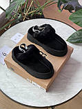 Уги жіночі Ugg Funkette Slipper Platform Black чорний замшеві короткі стильні капці, фото 4