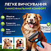Гребінець-чесалка для котів та собак Дешеддер (9.5 см) LK202 Blue, фото 3