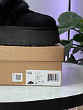 Уги жіночі Ugg Funkette Slipper Platform Black чорний замшеві короткі стильні капці, фото 7