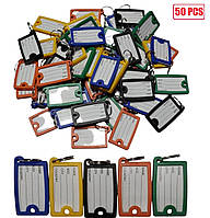 Пластикові Бірки Брелоки на Ключі Набір 50 шт Spec (SP-779051)