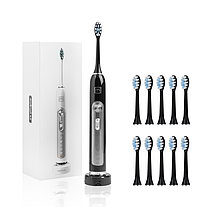 Ультразвукова зубна щітка Medica+ PROBRUSH 9.0 black + насадки (10 шт)
