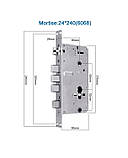 Розумний дверний замок з Wi-Fi, кодовий з відбитком пальця і ключ-картою, сірий, фото 4