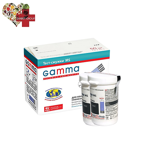 Тест-смужки GAMMA MS 50 шт. у 2 флаконі по 25 шт. в пакованні, фото 1