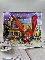 Новорічна картонна упаковка для цукерок 1000гр (0793), Арт.57434