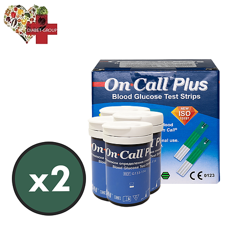 Тест-смужки On Call Plus 100 шт. у 4 флаконі по 25 шт. в упаковці, фото 1
