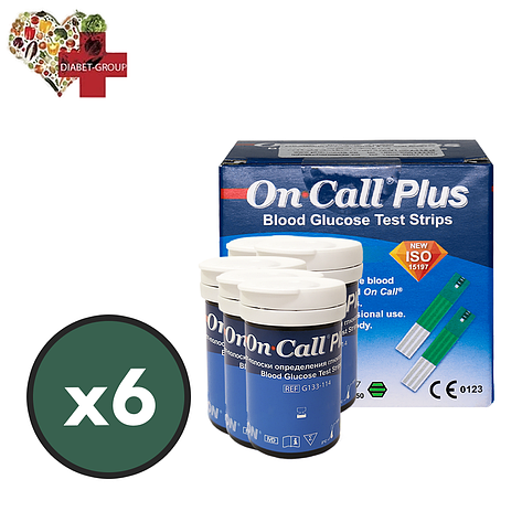 Тест-смужки On Call Plus 300 шт. в 12 флаконах по 25 шт. у пакованні, фото 1