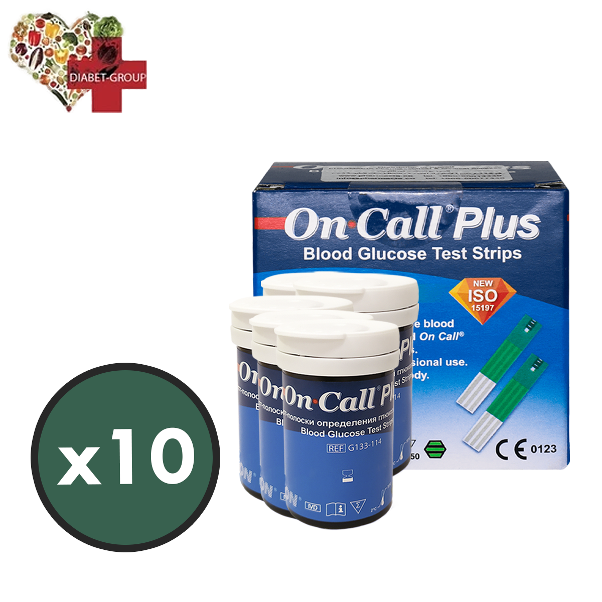 Тест-смужки On Call Plus 500 шт. у 20 флаконах по 25 шт. у пакованні