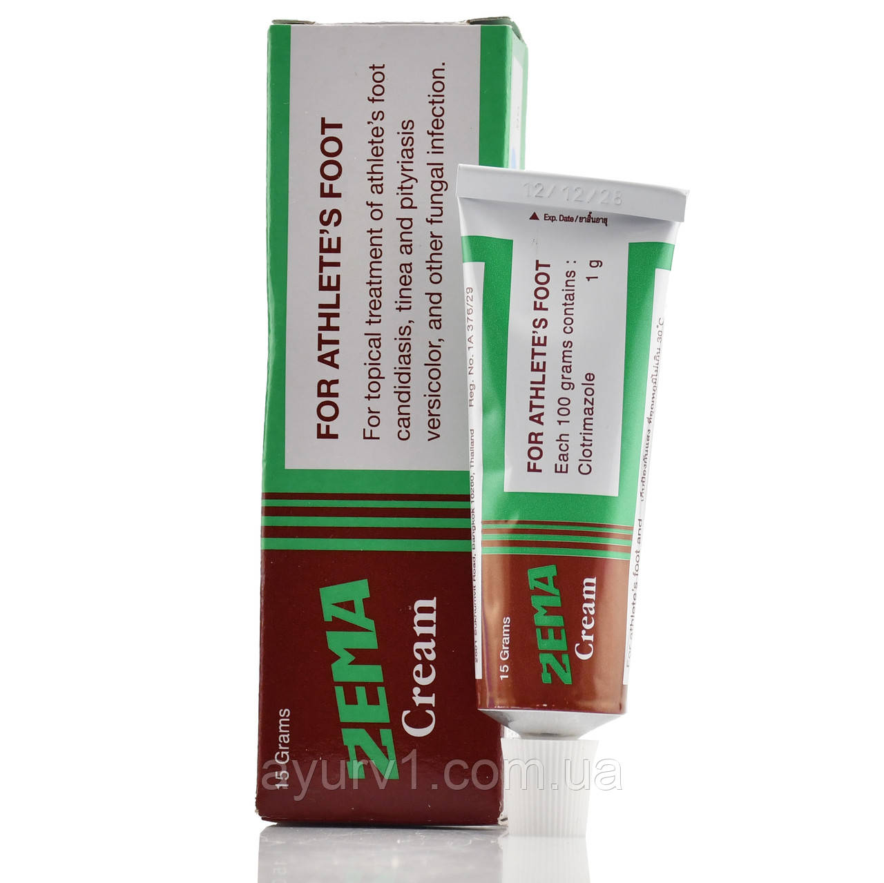 Крем для лікування грибкових інфекцій шкіри на ногах, For Athlete`s Foot, ZEMA, 15g