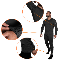 Термобілизна тактична CamoTec Polarheat Quadro Stretch 3.0 Чорна 7414, фото 3