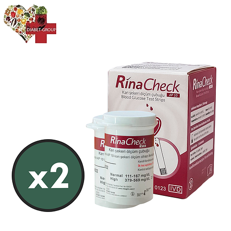 Тест-смужки Рина Чек (Rina Check) 100 шт. в 2 флаконах по 50 шт в упаковці, фото 1