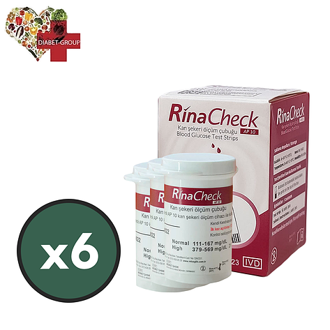 Тест-смужки Рина Чек (Rina Check) 300 шт. у 6 флаконі по 50 шт. в упаковці, фото 1