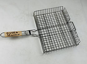 РЕШІТКА ДЛЯ ГРИЛЯ З НЕРЖАВІЙКИ ПОСИЛЕНА, МАЛЕНЬКА (30Х25) GRILLMASTER. Решітка для мангала