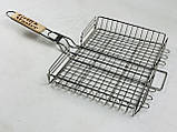 РЕШІТКА ДЛЯ ГРИЛЯ З НЕРЖАВІЙКИ ПОСИЛЕНА, МАЛЕНЬКА (30Х25) GRILLMASTER. Решітка для мангала, фото 3
