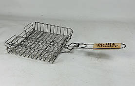 РЕШІТКА ДЛЯ ГРИЛЯ З НЕРЖАВІЙКИ ПОСИЛЕНА, ВЕЛИКА (40Х30) GRILLMASTER. Решітка для мангала