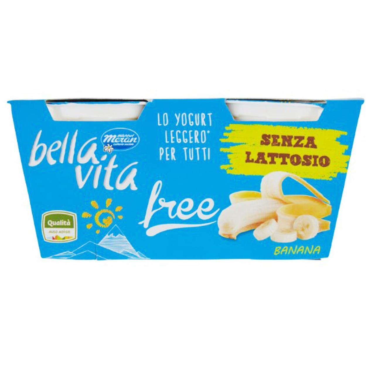 Йогурт без лактози банан Bella Vita 2х125гр