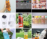 Пляшка для води з лляним чохлом "My bottle", Free BPA, тритан, 500 мл. Термопляшка TRTAN, фото 7