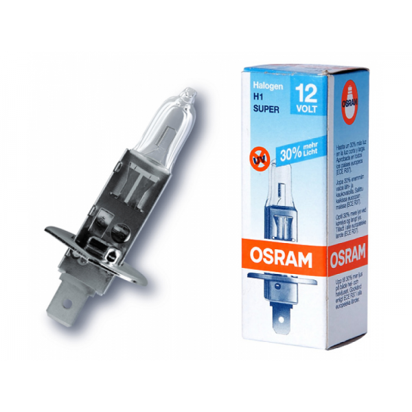 Галогенова лампа OSRAM H1 64150SUP 55W 12V P14.5S 10X10X1, фото 1
