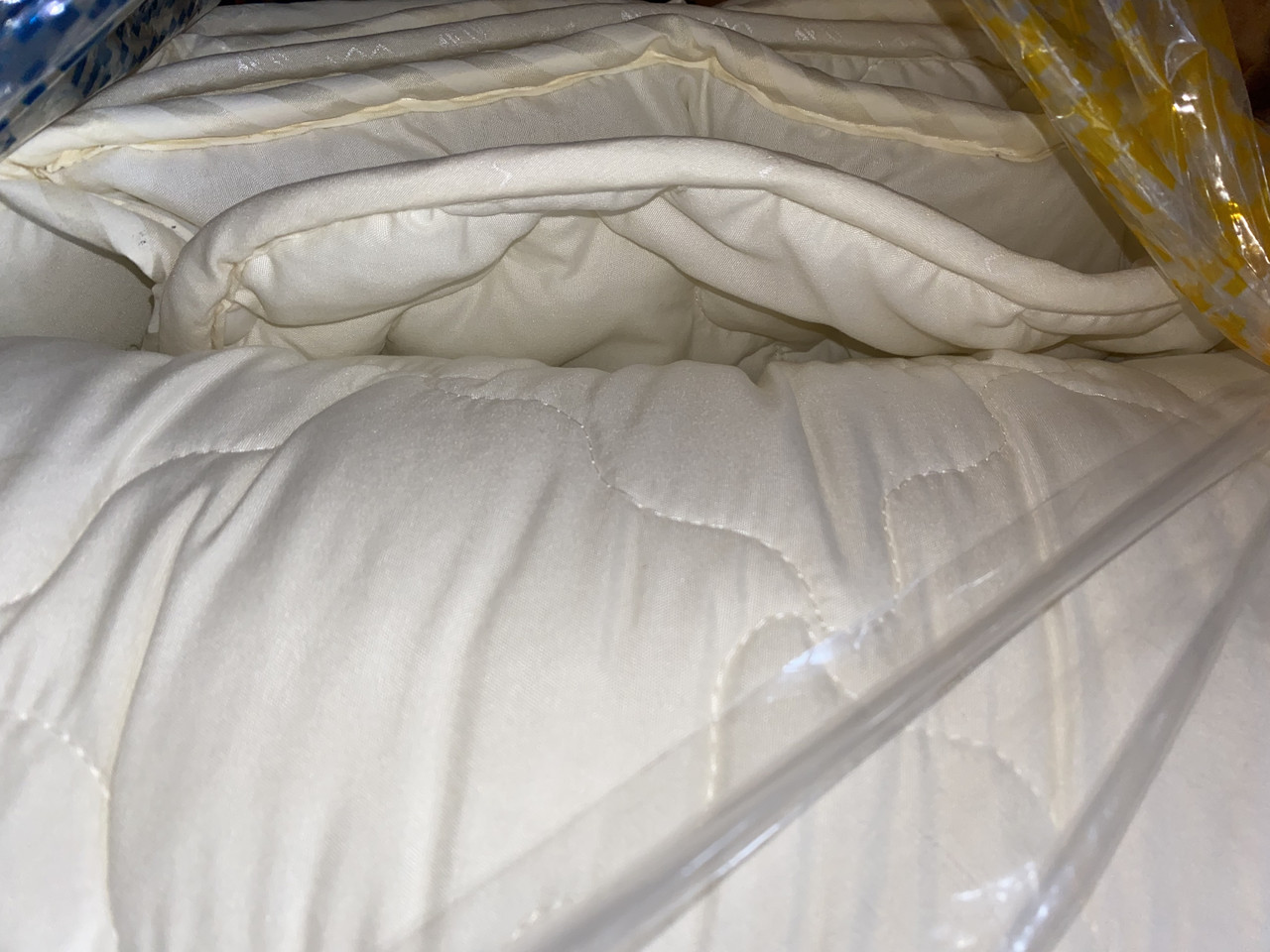 Ковдра Євро розміру 4 сезони зима-літо 200х220 ОДА стьобане на кнопках 3 в 1, Колір - білий, фото 1