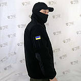 Тактична флісова кофта чорна, фото 9