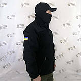 Тактична флісова кофта чорна, фото 7