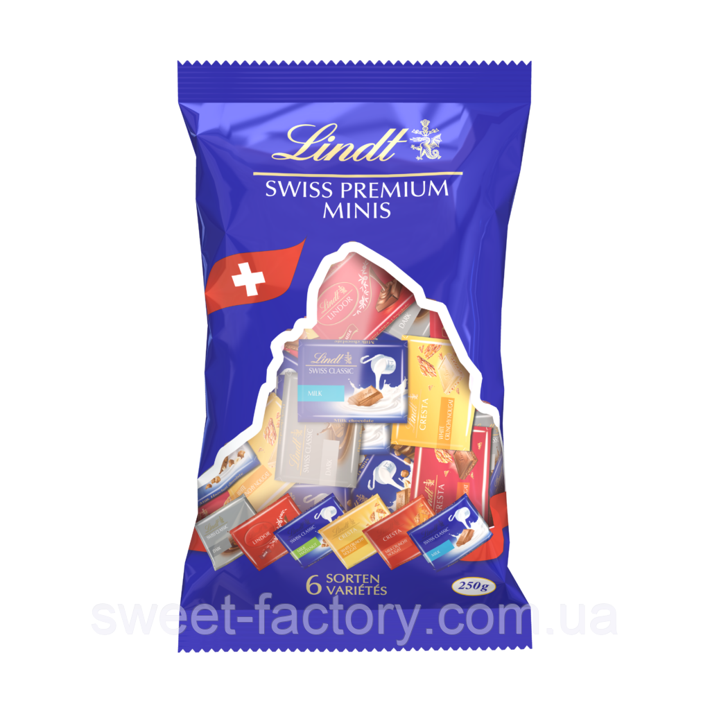 Цукерки Lindt Swiss Premium Minis Chocolate 250g, фото 1