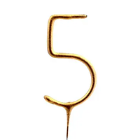 Бенгальська свічка-цифра "5" золота (16 см) 1 шт