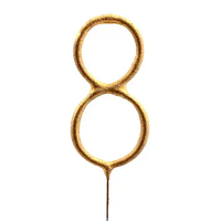 Бенгальська свічка-цифра "8" золота (16 см) 1 шт