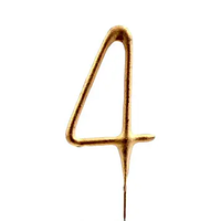 Бенгальська свічка-цифра "4" золота (16 см) 1 шт