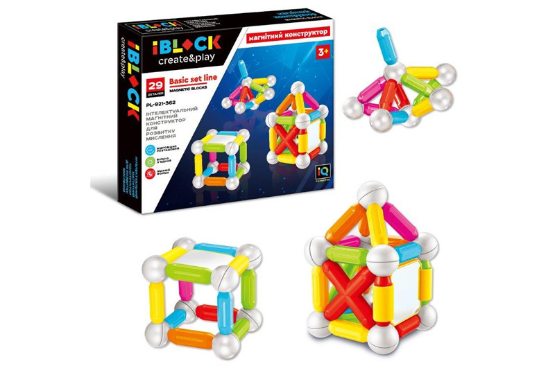 Магнітний конструктор IBLOCK 29 деталей (PL-921-362)