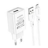 Мережевий Зарядний Пристрій Borofone BA68A Micro 1USB 2.1A Колір Чорний, фото 4