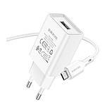 Мережевий Зарядний Пристрій Borofone BA68A Micro 1USB 2.1A Колір Чорний, фото 6