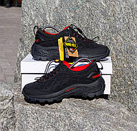 АКЦІЯ! ТЕРМО Зимние Кроссовки Ботинки Merrell Ice Cap Moc черные с красным