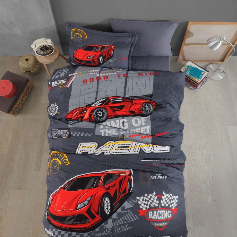 Дитяча постільна білизна Сlasy Ranforce 160х220 Racing Team