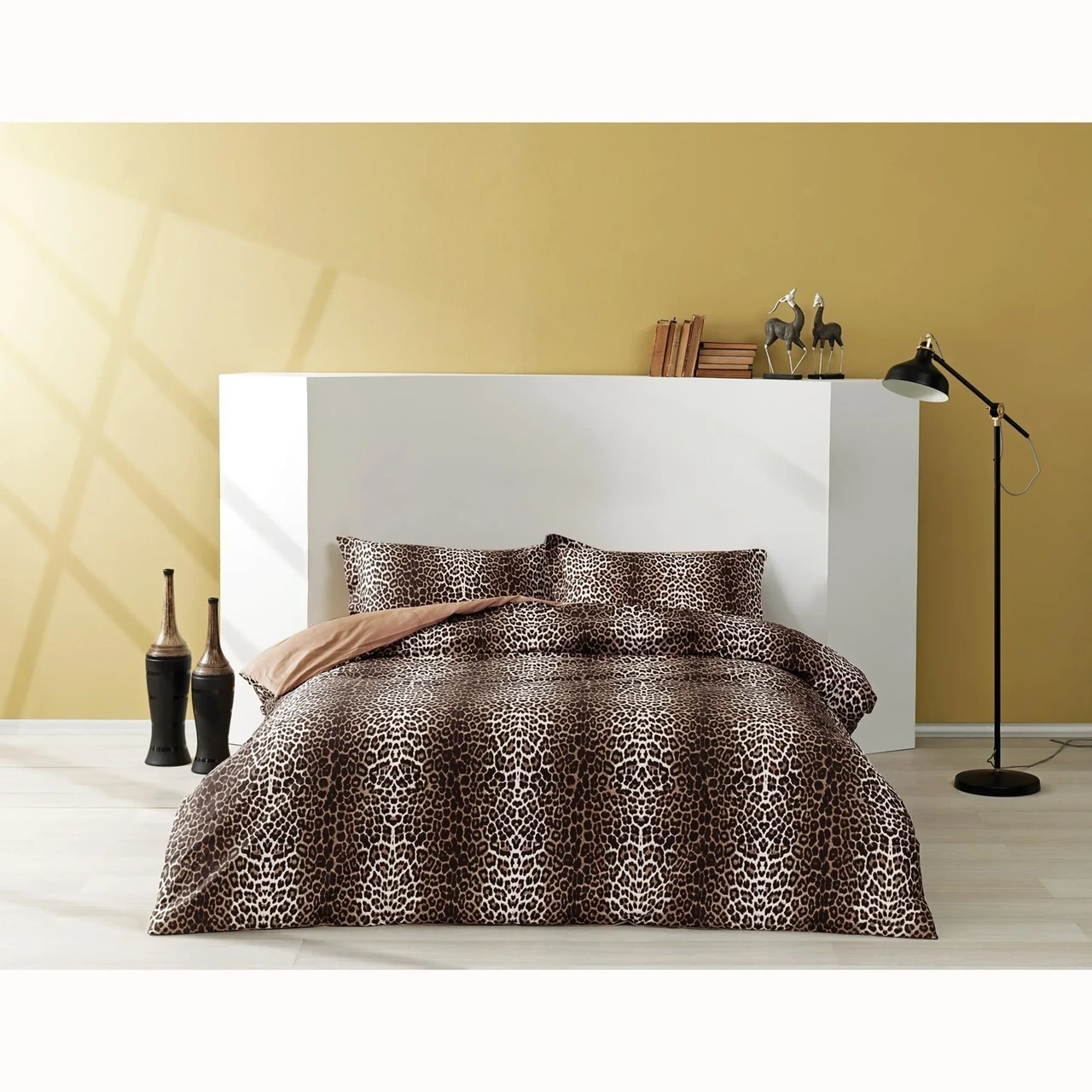 Постільна білизна TAC Satin 200×220 см Leopard