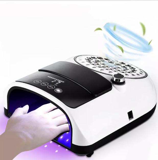 UV/LED лампа + витяжка 2в1 (набір) BQ-666 для сушіння та збирання манікюрного пилу, лампа — 96 Вт, витяжка — 100 Вт.
