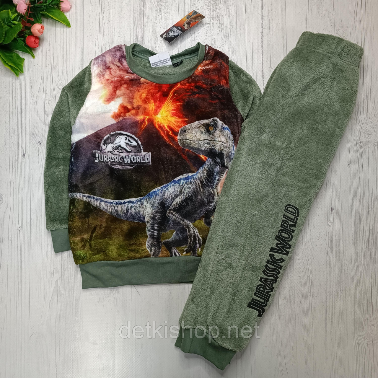 Плюшева піжама для хлопчика Jurassic World 110-116 см (4-6Y), фото 1