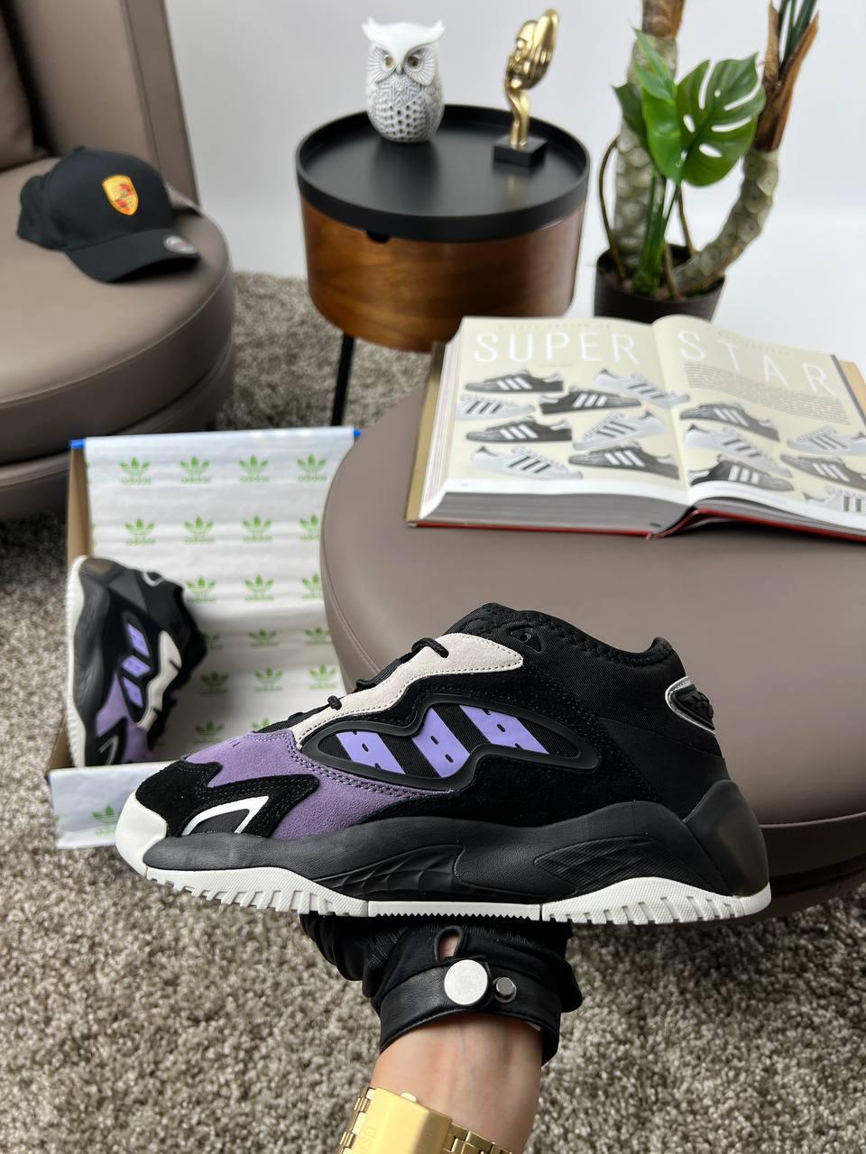 Чоловічі кросівки замша текстиль Adidas Originals Streetball 2.0 Black Purple, кеди Адідас чорн. Чоловіче взуття